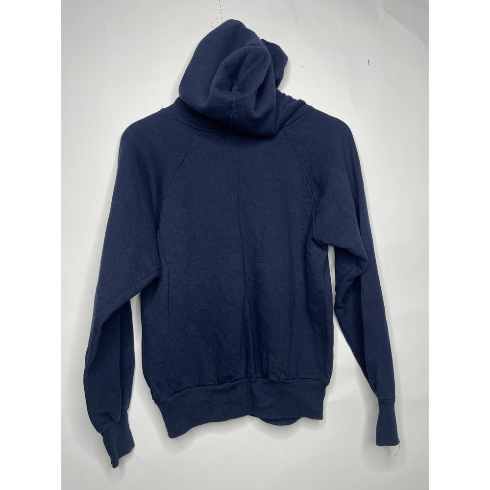 Vintage Slippery Rock University Hoodie Size Medium Blue Pullover College 80s 90 - Picture 4 of 7